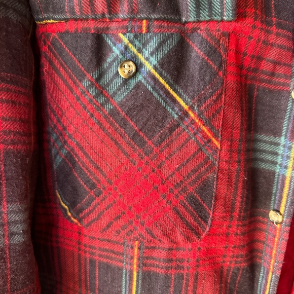 Vintage Plaid Red Shirt Jacket - Picture 3 of 7
